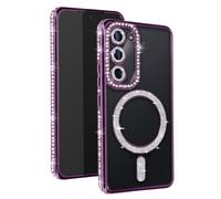 Coque Diamant pour Samsung Galaxy S23 MagSafe Contour Strass Violet