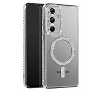 Coque Diamant pour Samsung Galaxy S25 MagSafe Contour Strass Argent