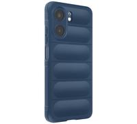Avizar Coque en Silicone pour Oppo A5x avec Design Texturé en Relief Bleu