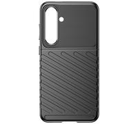 Avizar Coque en Silicone Souple pour Samsung Galaxy S24 FE Série Thunder Noir