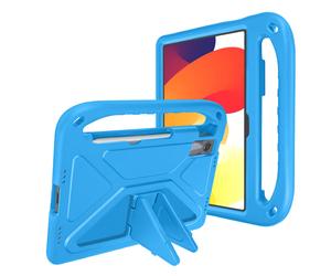 Avizar Coque Enfant pour Xiaomi Redmi Pad SE / Pad 2 avec Poignée et Support Bleu