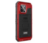 Avizar Coque Étanche pour iPhone 16 Pro IP68 Antichoc Bord Renforcé Noir / Rouge