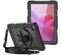 Avizar Coque Intégrale Antichoc avec Support Vidéo et Bandoulière pour Lenovo Tab 10.1 2025 - Noir Noir