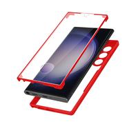 Coque Intégrale pour Galaxy S23 Ultra Protection Hybride Antichoc Rouge
