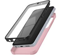 Avizar Coque intégrale pour Samsung A05S Rigide et avant souple tactile Rose champagne