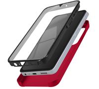 Avizar Coque Intégrale pour Samsung A05S Rigide et Avant Souple Tactile Rouge