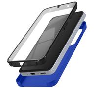 Avizar Coque intégrale pour Samsung A55 – Rigide et avant souple tactile – Bleu