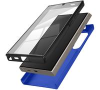 Coque Intégrale pour Samsung S24 Ultra Rigide et Avant Souple Tactile Bleu