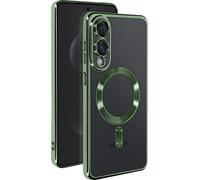 Avizar, coque MagSafe Samsung Galaxy S25 Edge silicone chrome, vert