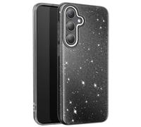 Avizar Coque Paillette pour Samsung Galaxy S24 et S25 Silicone Ultra fine Noir