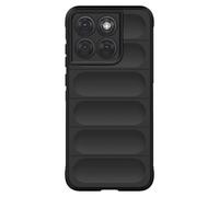 Avizar Coque pour Edge 70 Fusion avec Texture Relief en Silicone Noir