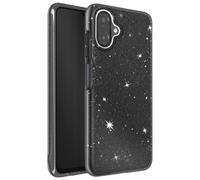 Coque pour Galaxy A07 Conception Bi-Matière et Finition Pailletée Noir