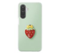 Avizar Coque pour Galaxy A17 avec Motif Fraise en Relief 3D et Contour Surélevé