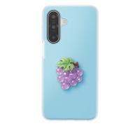 Coque pour Galaxy A17 avec Motif Raisin en Relief 3D et Contour Surélevé Bleu