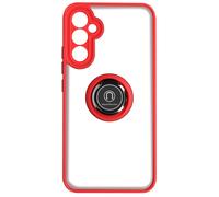 Coque pour Samsung Galaxy A34 5G bi-matière bague métallique support vidéo Rouge