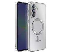 Avizar Coque pour Galaxy A36 Compatible avec Contour Chromé Argent
