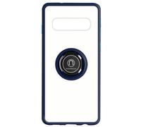 Coque pour Samsung Galaxy S10 Plus Bi-matière Bague Métallique Support Vidéo bleu