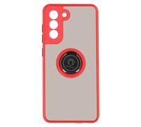Coque Samsung Galaxy S21 FE Bimatière Bague Métallique Support rouge