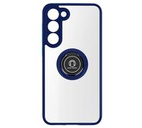 Coque pour Samsung S23 Plus Bi-matière Bague Métallique Support Vidéo Bleu