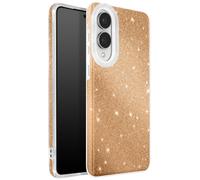 Avizar Coque pour Galaxy S25 Edge Conception Bi-Matière et Finition Pailletée