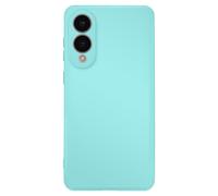 Avizar Coque pour Galaxy S25 Edge Soft-Touch en Silicone Semi-Rigide Turquoise