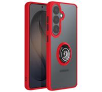 Coque pour Galaxy S26 Plus Protection Rigide avec Anneau Rotatif 360° Rouge