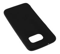 Avizar Coque pour Galaxy S7 Edge en Silicone Gel Souple avec Effet Mate Noir