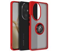 Avizar Coque pour Honor 200 Pro avec Bague Métallique Support Vidéo Rouge