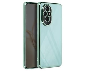 Avizar Coque pour Honor 200 Pro Dos Transparent Contour effet Chromé Vert pâle