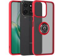 Avizar Coque pour Honor 200 Smart Bague Métallique Support Vidéo Rouge