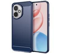 Coque pour Honor 400 Silicone Design Carbone Brossé Bleu