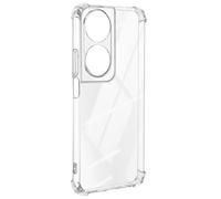 Avizar Coque pour Honor 90 Smart Silicone Coins Bumper Antichocs Transparent