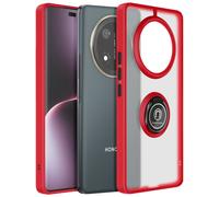 Avizar Coque pour Honor Magic 7 Lite avec Bague Métallique Support Vidéo Rouge