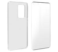 Coque pour Huawei P40 Pro Souple et Film Verre Trempé 9H Noir