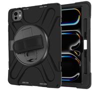 Avizar Coque pour iPad Pro 13 2024 Antichoc avec Poignée Support et Sangle Noir