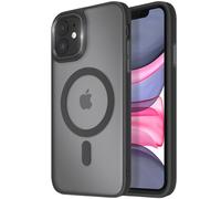 Coque MagSafe pour iPhone 11 Dos Mat Givré Contour Noir