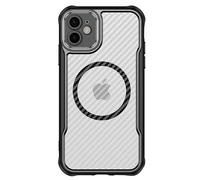 Avizar Coque pour iPhone 11 MagSafe Dos carbone antichoc renforcé Noir