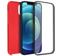 Coque - Apple - iPhone 12 / 12 Pro - Protection Arrière Rigide - Avant Souple - Rouge