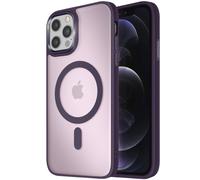 Avizar Coque pour iPhone 12 Pro et 12 Dos Mat Givré Contour Violet