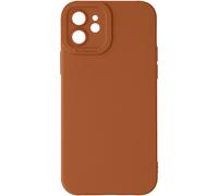 Avizar Coque pour iPhone 12 Silicone Mat Protection Caméra Marron clair