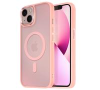 Coque MagSafe pour iPhone 13 Dos Mat Givré Contour Rose