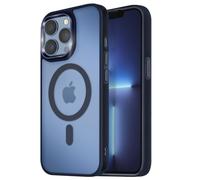 Avizar Coque pour iPhone 13 Pro Max Dos Mat Givré Contour Bleu nuit