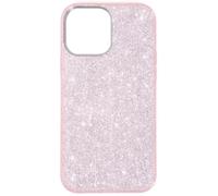 Avizar Coque pour iPhone 13 Pro Max Paillette Amovible Silicone Semi-rigide Rose