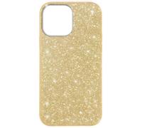 Avizar Coque pour iPhone 13 Pro Paillette Amovible Silicone Semi-rigidee Dorée