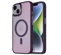 Avizar Coque pour iPhone 14 Dos Mat Givré Contour Violet