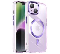 Avizar Coque pour iPhone 14 et 13 Dos Cristal Color Violet