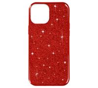 Coque pour iPhone 14 Plus Paillette Amovible Silicone Semi-rigide Rouge