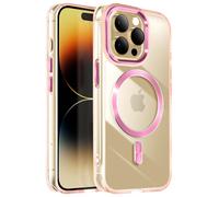 Coque MagSafe pour iPhone 14 Pro Dos Cristal Color Rose champagne