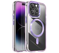 Avizar Coque pour iPhone 14 Pro Max Dos Cristal Color Violet