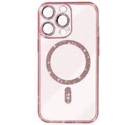 Coque MagSafe pour iPhone 14 Pro Silicone Pailleté Rose Champagne - AVIZAR - Semi-rigide - Lisse - Mixte
